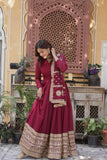 Georgette Embroidered Sequins Work Stunning Wedding Gown