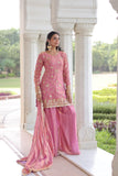 Premium Fendy Sharara Set with Rich Sequins Zari Embroidery