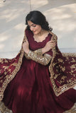Stunning Premium Dark Maroon Anarkali Set - women's fashion mart