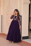 Sequins Zari Embroidered Work Wedding Designer Gown