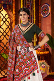 Beautiful White Designer Silk Navratri Special Lehenga Choli Set