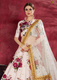 Cinoman White Heavy Designer Semi-Stitched Lehenga