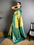 Artisan Banarasi Katan Contrast Border Saree