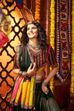Designer Black Navratri Lehenga Choli Print With Mirror And Embroidery Work
