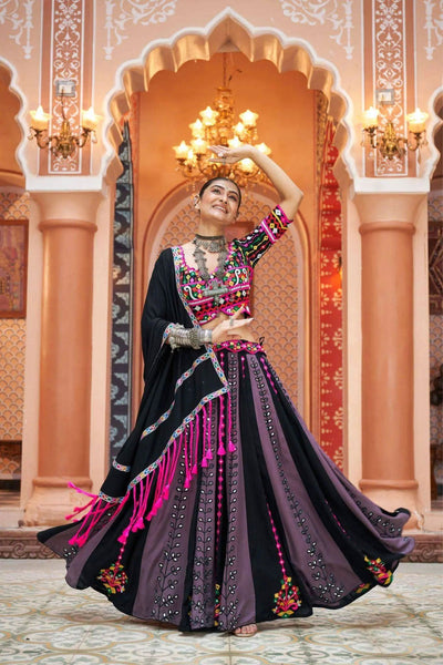 Black Navratri Special Designer Lehenga Choli -WOMEN FASHION Default Title women's fashion mart
