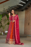 Stylish Sequins Embroidered Wedding Designer Gown