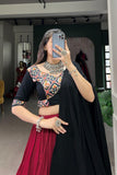 Maroon Plain With Patola Print Pure Rayon Lehenga Choli -WOMEN FASHION Default Title women's fashion mart