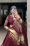Gaji Silk Lehenga Choli With Digital Print And Lagadi Patta - women's fashion mart