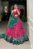 Gorgeous Patola Leheriyu Print Lehenga Choli  women's fashion mart