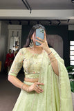 Allen Crush Tea Shade Lehenga Set With Sequins And Beadwork Blouse