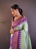 Pista Banarasi Silk Gadwal Pattu Saree  women's fashion mart