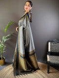 Exclusive Gold Zari Katan Silk Saree  women's fashion mart