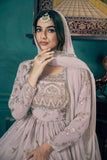 Majestic Metallic Foil Work Anarkali Gown -WOMEN FASHION M women's fashion mart