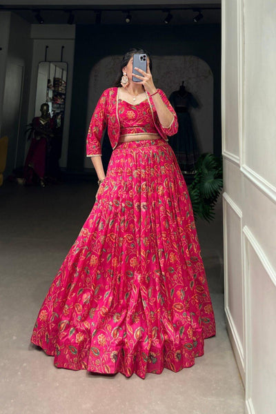Floral Printed Pink Elegance Wedding Suit -WOMEN FASHION Default Title women's fashion mart
