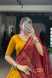 Glamorous Bandhej Print Lehenga Choli for Navratri And Weddings