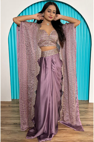 Premium Indo Western Kasturi Silk Outfit For Women - women's fashion mart