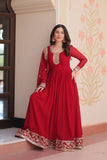 Stunning Designer Georgette Sequins Embroidered Beautiful Gown