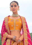 Cadmium Yellow Heavy Embroidered Designer Lehenga Set