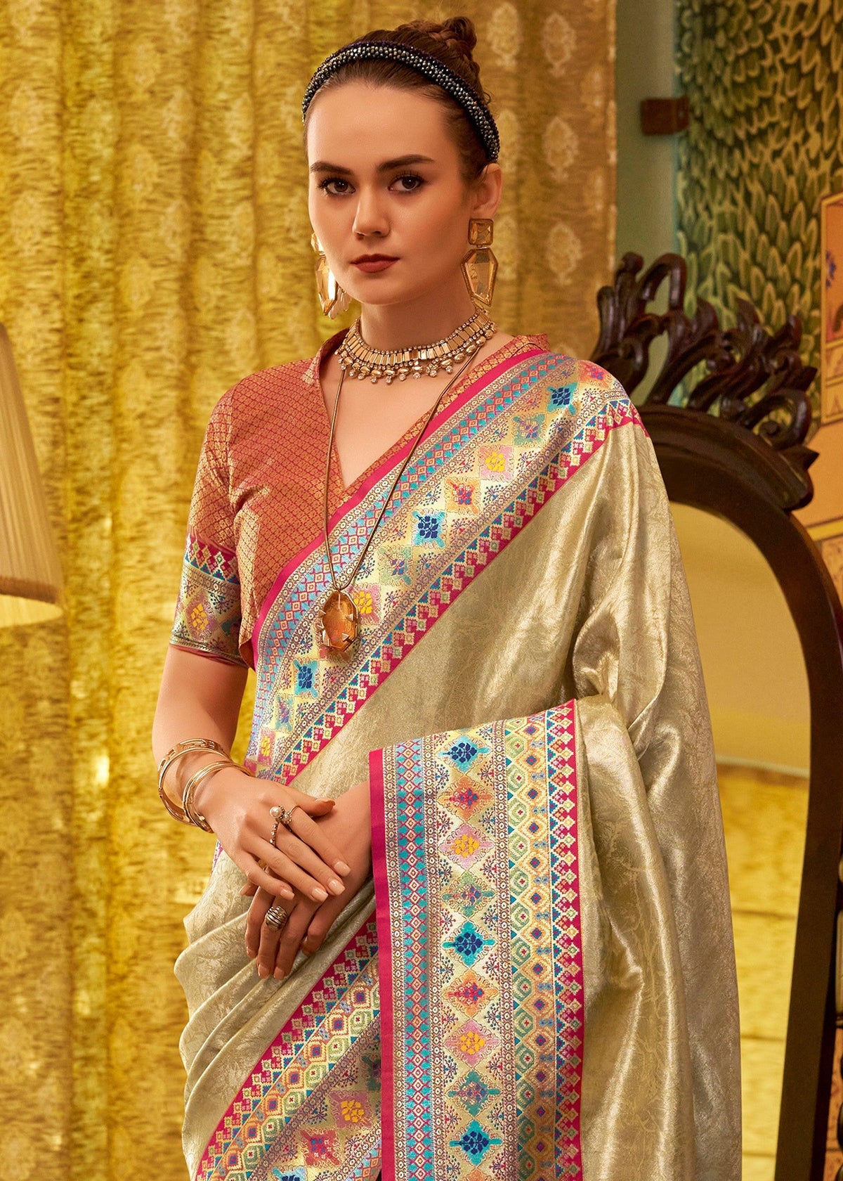 Royal Beige Kanjivaram Saree