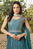 Wedding Special  Georgette Designer Women Gown With Dupatta - women's fashion mart