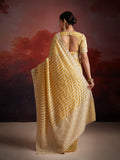 Organza Mustard Zarkan Embroidered Saree - women's fashion mart