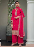 Mesmerizing Pink Embroidered Georgette Palazzo Suit - women's fashion mart