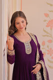 Stunning Designer Georgette Sequins Embroidered Beautiful Gown