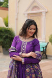 Stunning Sequins Embroidered Work Wedding Anarkali Set - women's fashion mart