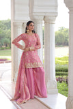 Premium Fendy Sharara Set with Rich Sequins Zari Embroidery