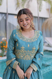 Premium Embroidered Kurti Sharara Dupatta Set For Women