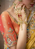 Yellow Woven Embroidered Designer Tissue Silk Saree