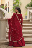 Amazing Festive Wear Faux Georgette Sequins Worked Gown - women's fashion mart