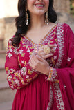 Floral Embroidery Sequins Work Beautiful Anarkali Suit Set