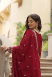 Amazing Festive Wear Faux Georgette Sequins Worked Gown - women's fashion mart