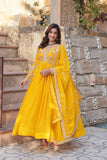 Floral Embroidery Sequins Work Beautiful Anarkali Suit Set