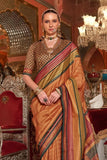 Outstanding Orange Kanjivaram and Patola Printed Silk Saree - women's fashion mart