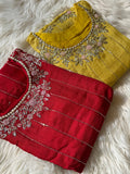 Yellow Embroidered kurta set with dupatta  women's fashion mart