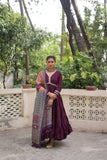 Beautiful Frill Stitching Designer Festival And Wedding Gown And Dupatta Set