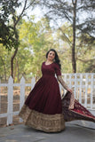 Stunning Premium Dark Maroon Anarkali Set - women's fashion mart