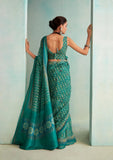 Elegant Teal Green Handloom Silk Weave Saree - women's fashion mart