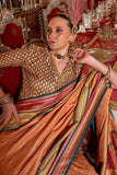 Outstanding Orange Kanjivaram and Patola Printed Silk Saree - women's fashion mart