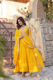 Floral Embroidery Sequins Work Beautiful Anarkali Suit Set