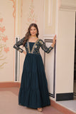 Sequins Zari Embroidered Work Wedding Designer Gown