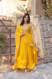 Floral Embroidery Sequins Work Beautiful Anarkali Suit Set