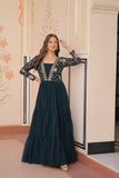 Sequins Zari Embroidered Work Wedding Designer Gown