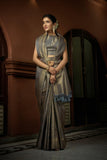 Gray Kanjivaram Art Silk Saree - Default Title women's fashion mart