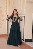 Sequins Zari Embroidered Work Wedding Designer Gown