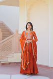 Designer Sequins Multi Embroidered Work Women Gown With Dupatta