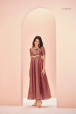 Coral Luxe Organza Handwork With Embroidered Anarkali