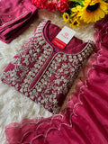 Designer Embroidered kurta pant with dupatta  women's fashion mart